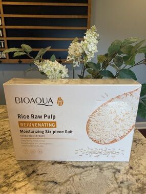 BIOAQUA Rice Raw Pulp Rejuvenating Moisturizing 6-Piece Skincare Set New Sealed